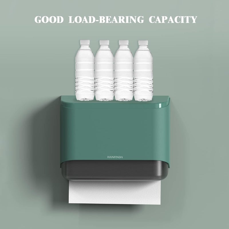HANFINDA Commercial Wall-Mounted Paper Towel Dispenser with Visual Window and Lockable Design Perfect for Multifold Trifold Paper Towels - Image 2